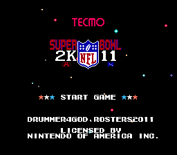 Tecmo Super Bowl 2K11 (drummer's 2011 hack)